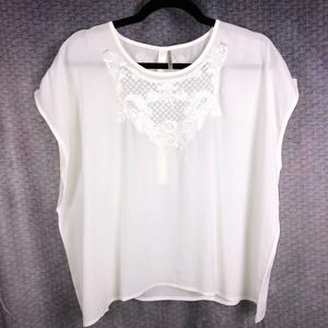 Anthropologie Line & Dot Embroidered Blouse L NWT